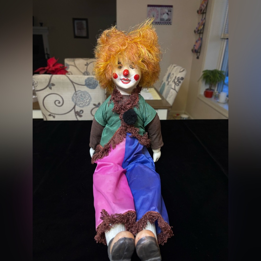 Vintage Porcelain Clown Doll